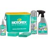 Motorex Bike Cleaning Kit Eimer inkl. Schwamm und Baumwolllappen  Grün, Silber, Gelb